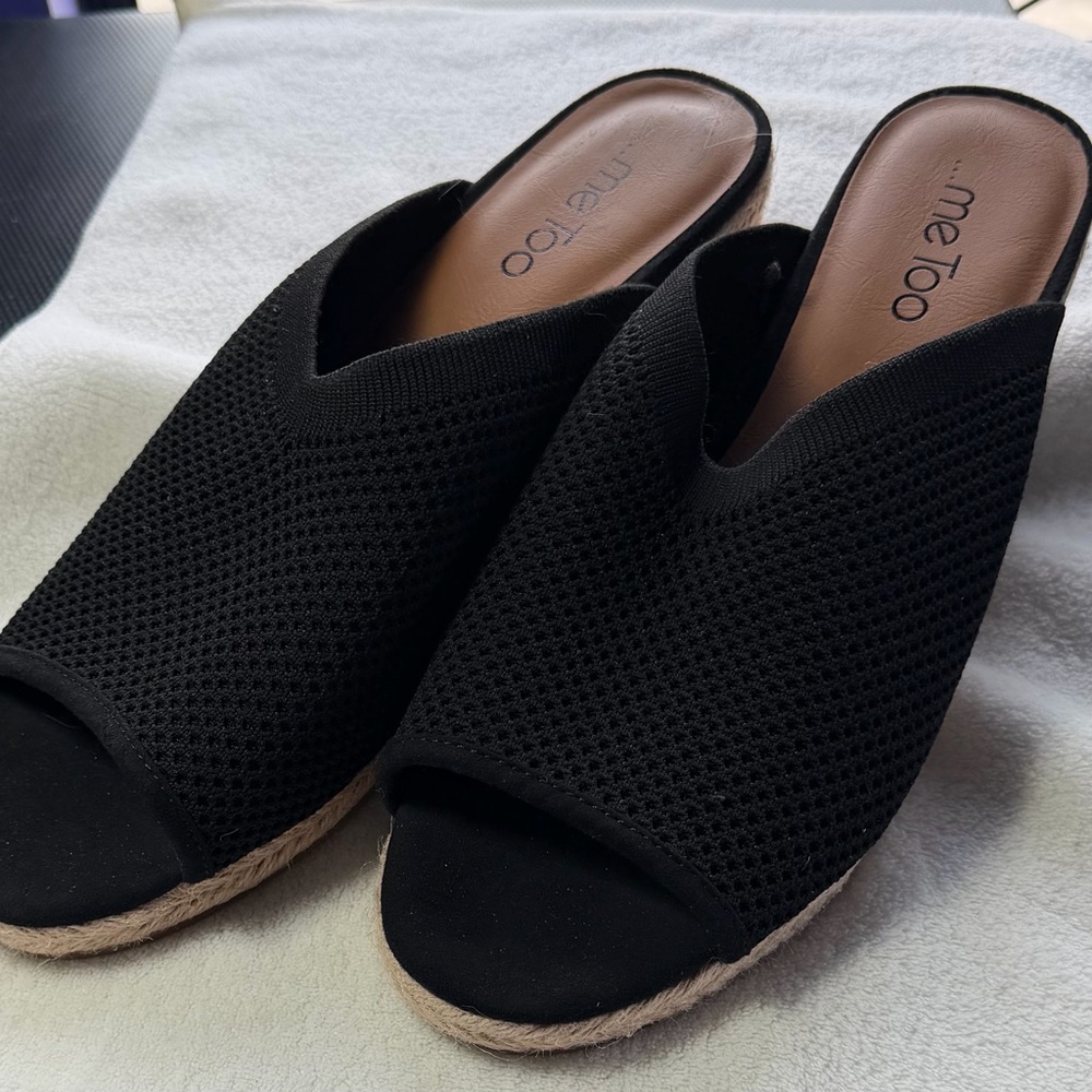 Me Too Black Mesh Mules